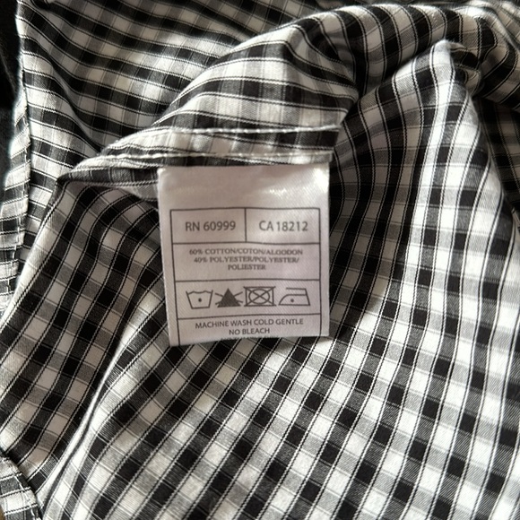 Tennessee Vols Antigua black and white checkered button down short sleeve shirt - Picture 6 of 6